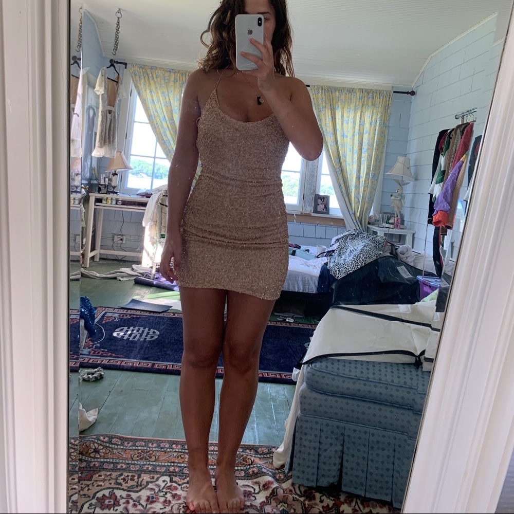 ALICE + OLIVIA sequin mini dress